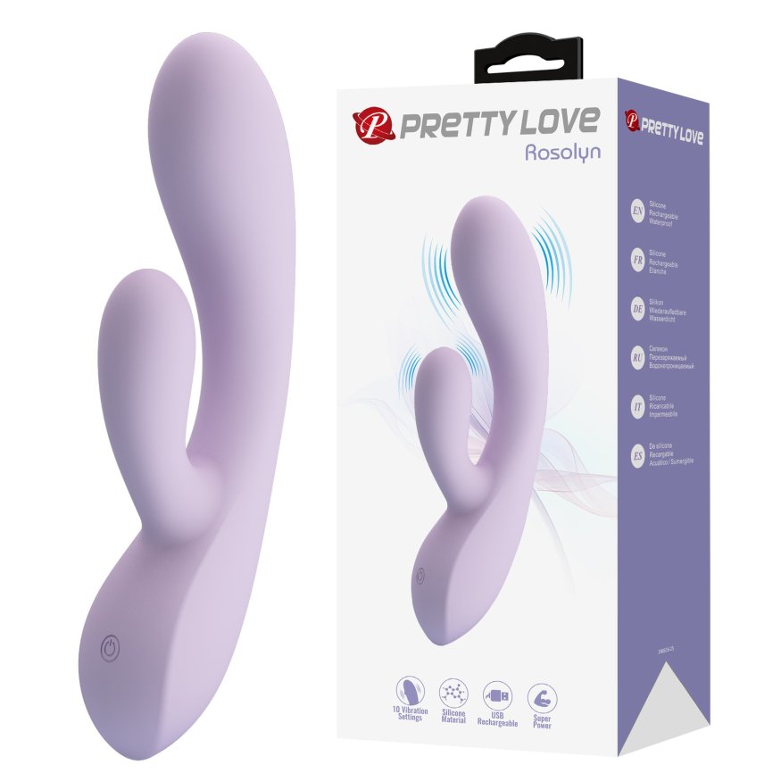Вибратор с стимулятором клитора PRETTY LOVE - ROSOLYN, BW-500055-2