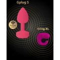 Анальная пробка с вибрацией S Gplug Gvibe, силиконовая, розовая, 8.2 х 3 см
