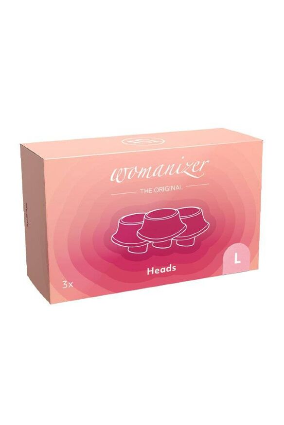 Сменные насадки Womanizer Premium Eco (3 шт.), L, розовые