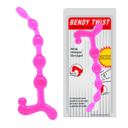 Анальний ланцюжок - Bendy Twist 8" Pink