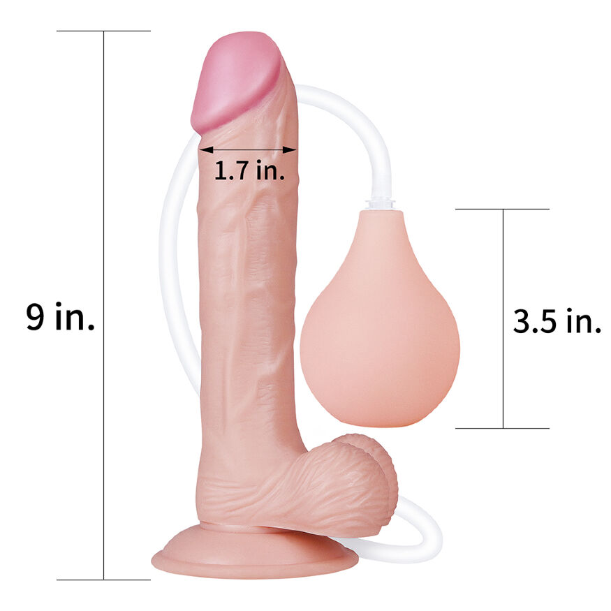 Пенис с эякуляцией - Squirt Extreme Dildo 9" Flesh