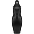 Платье с кольцом на шею F160 Noir Handmade M