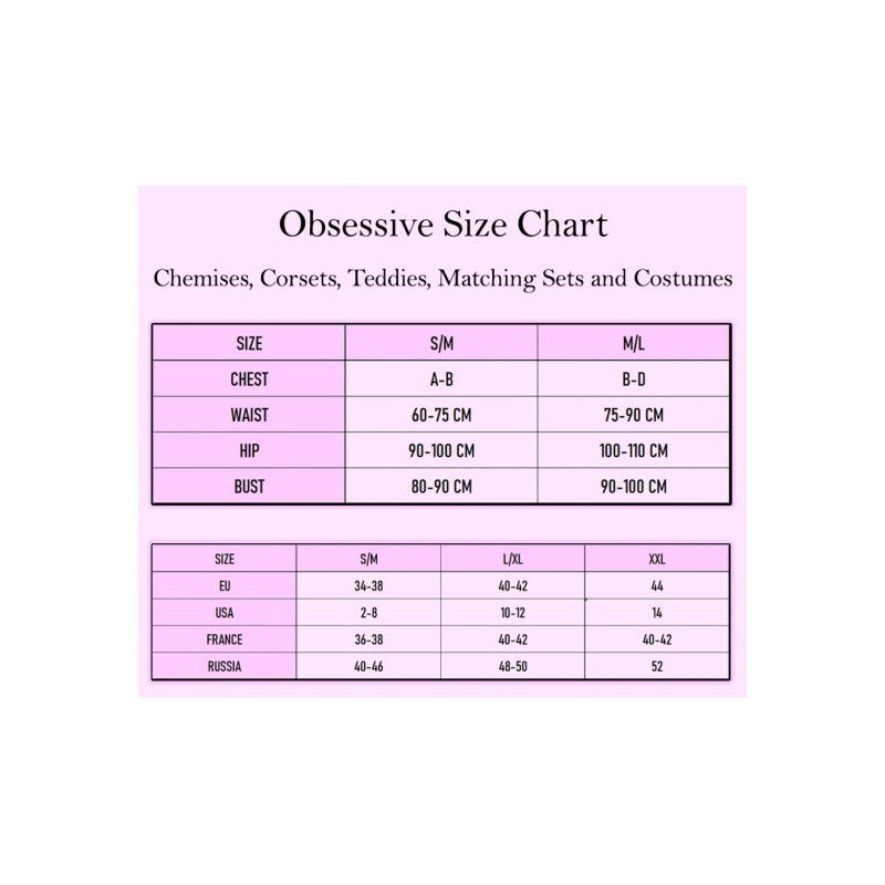 Чулки под пояс Obsessive Girlly S/M бежевый, розовый