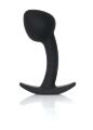 Анальна пробка - Silicone Black Curved Plug M