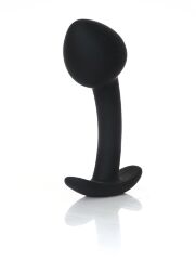 Анальна пробка - Silicone Black Curved Plug M
