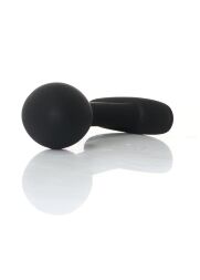 Анальна пробка - Silicone Black Curved Plug M