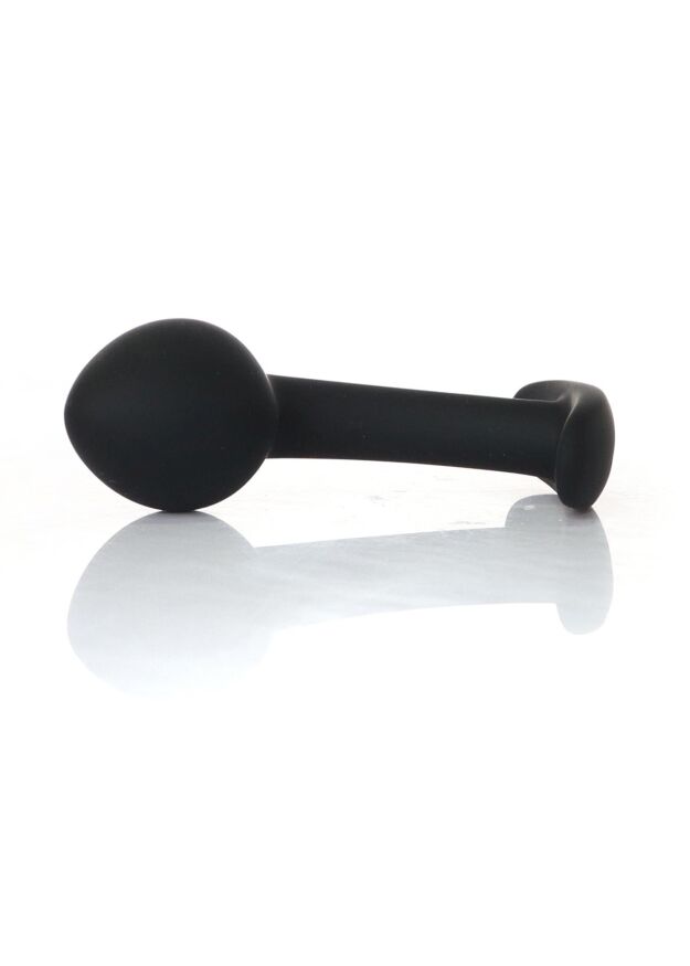 Анальна пробка - Silicone Black Curved Plug M