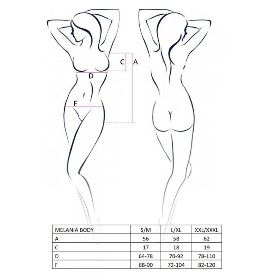 Боді Passion MELANIA BODY L/XL, black