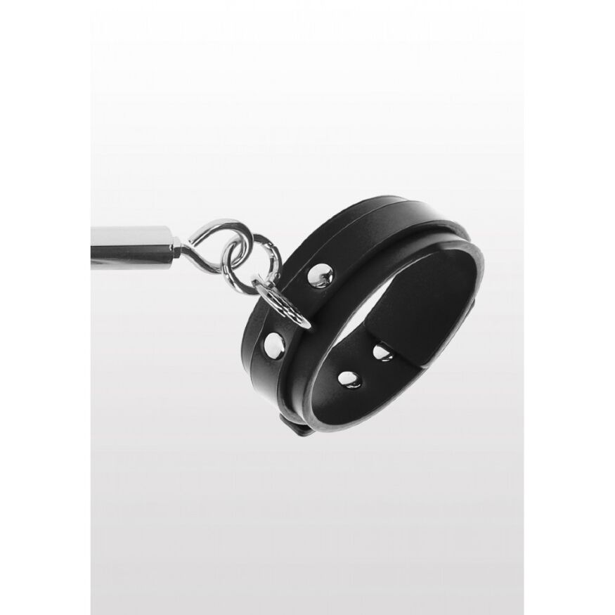 Розпірка Taboom Luxury Bondage Essentials Spreader Bar with Ankle Cuffs, регульована ширина, срібляста