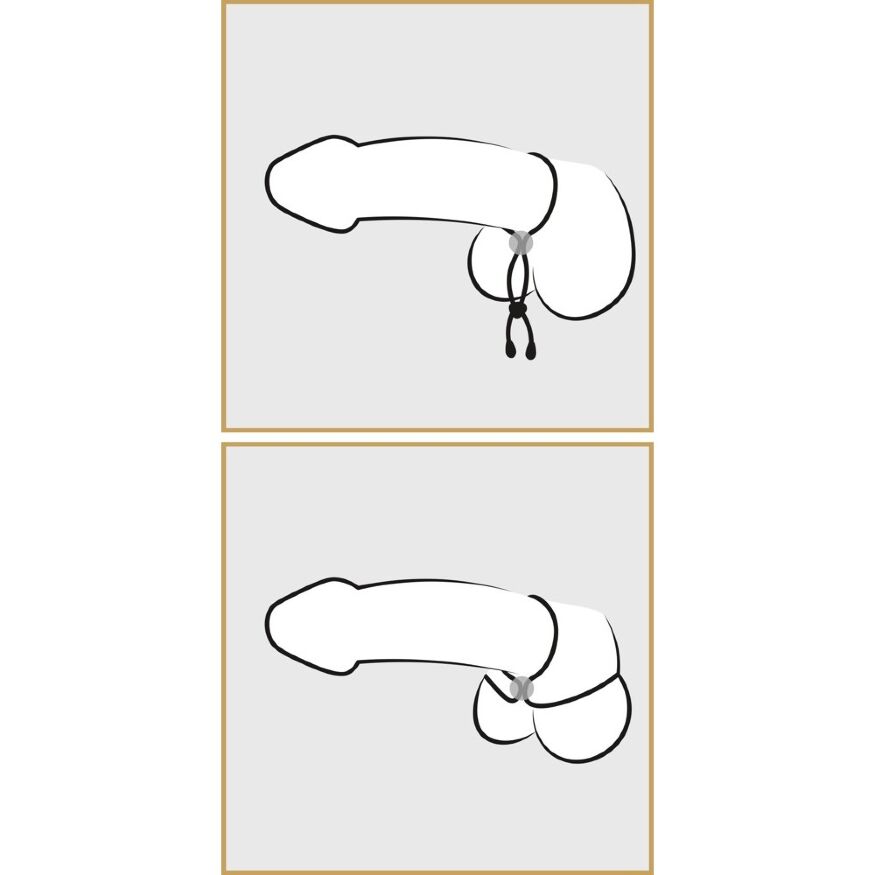 Эрекционное лассо Bad Kitty cock &amp; ball loop, черное