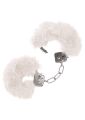 Наручники с мехом, металлические California Exotic Ultra Fluffy Furry Cuffs, белый