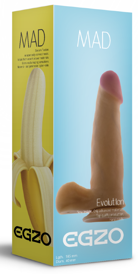 Фалоімітатор EGZO Ciberskin DS001 (18,5 см х 4 см)