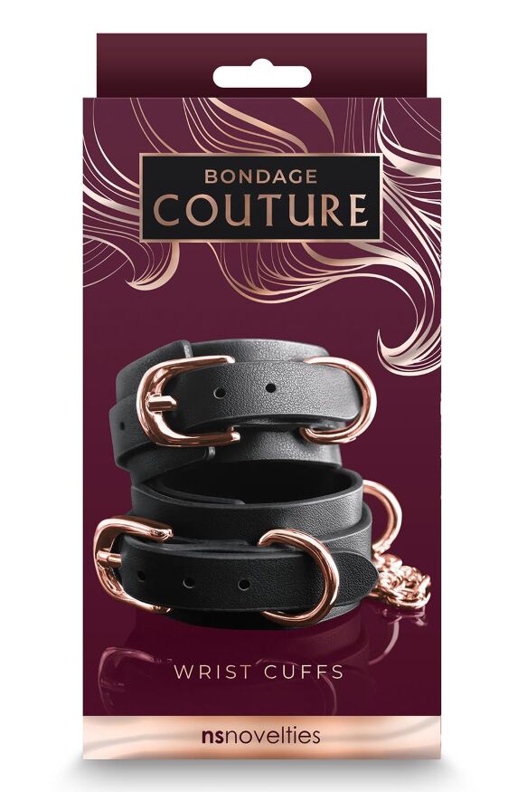 Наручники NS Novelties BONDAGE COUTURE WRIST CUFFS BLACK