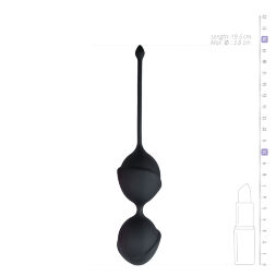 Вагинальные шарики Easytoys, силиконовые, черные, 19.5 х 3.8 см