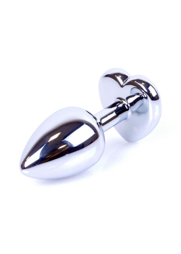 Анальна пробка - Jewellery Silver Heart Plug Light Blue