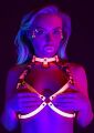 Портупея в виде бюстье с открытыми чашками Taboom Glow In The Dark с функцией свечения в темноте