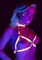 Портупея в виде бюстье с открытыми чашками Taboom Glow In The Dark с функцией свечения в темноте
