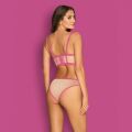 Комплект Obsessive Nudelia top &amp; panties pink S/M