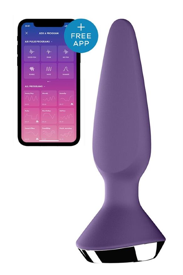 Анальная пробка с двумя моторами и управлением телефоном Satisfyer Plug-ilicious 1 Purple