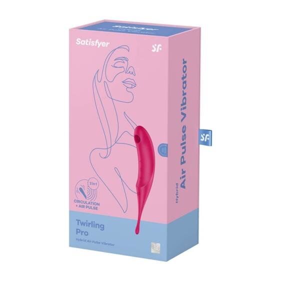 Вакуумный клиторальный вибратор с вибрацией - Satisfyer Twirling Pro Red