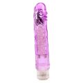 Прозрачный реалистичный вибратор Chisa Crystal Jellie на батарейках, фиолетовый