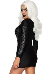 Міні-сукня Скелет зі стразами Leg Avenue Skeleton Rhinestone, чорна, M