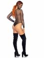 Боди со стразами с капюшоном Leg Avenue Rhinestone net hooded teddy O/S