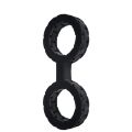 Наручники из силикона Doc Johnson The Cuffs Small - Black, хорошо тянутся, для рук и для ног