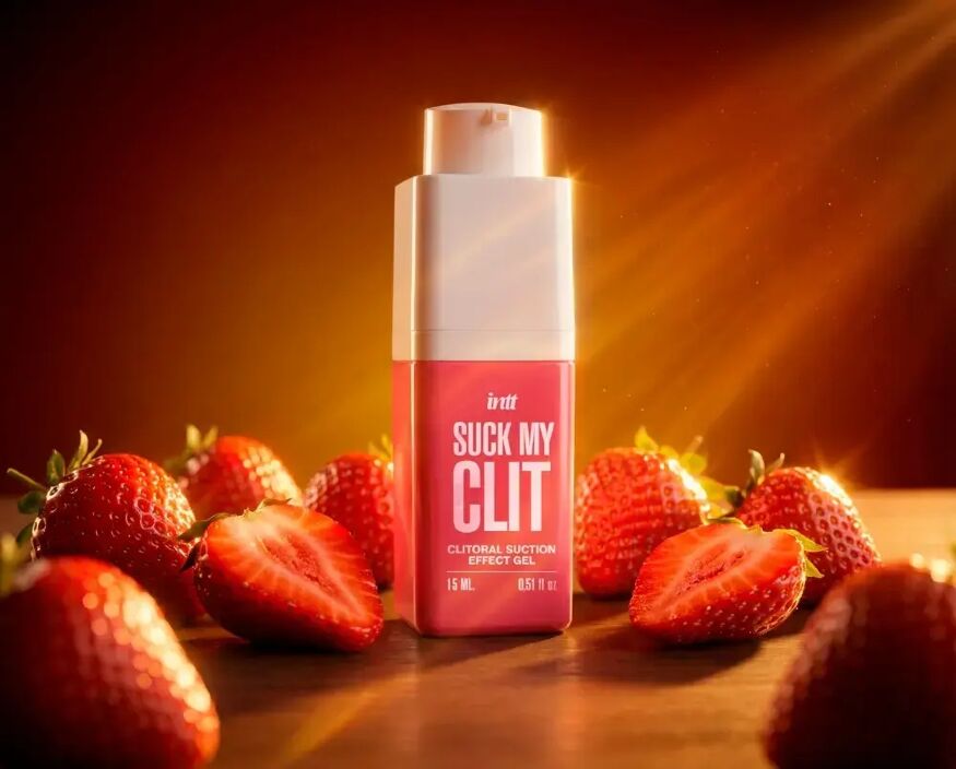 Гель для кліторальної стимуляції - Intt Suck My Clit Wild Strawberry, 15 мл