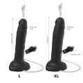 Чорний фалоімітатор, що кінчає Strap-On-Me Squirting Cum Dildo Realistic Black, діам. 3,5 см, силікон