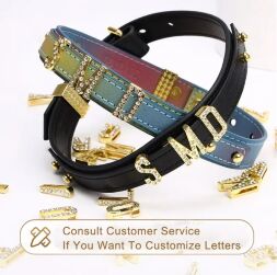 Нашийник з написом SMD, шкіра Lockink