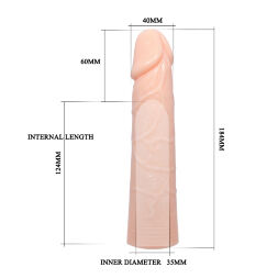 Эластичная насадка-удлинитель - Silicon Sleeve Enlarger, Flesh 1