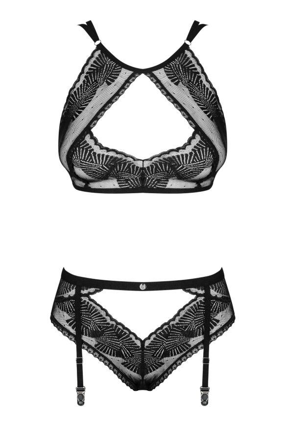 Комплект Obsessive Allastia 2-pcs set black L/XL