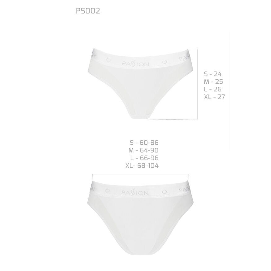 Трусики с прозрачной вставкой PS002 PANTIES white S - Passion