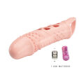 Насадка на член + 2,5 см  Pretty Love Cecelia Vibrating Penis Sleeve Flesh