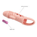 Насадка на член + 2,5 см  Pretty Love Cecelia Vibrating Penis Sleeve Flesh