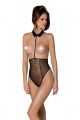 Эротическое боди Passion TRISHA BODY, L/XL, black, с открытыми чашками