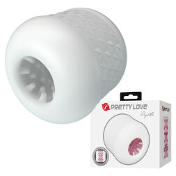 Мини-мастурбатор нереалистичный Pretty Love Crystle, белый