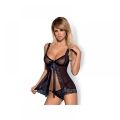 Пеньюар сексуальный с кружевом Obsessive Amanta babydoll L/XL