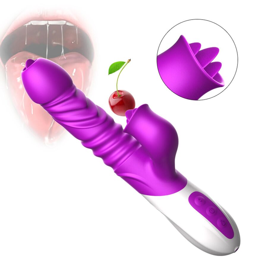 Вібратор - Silicone Vibrator, USB, 10 Function &amp;Thrusting Function, Heating