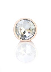 Анальна пробка - Jewellery Pearl Gold Plug Clear S