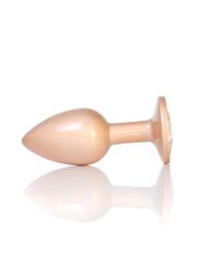 Анальна пробка - Jewellery Pearl Gold Plug Clear S