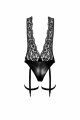 Боди Noir Handmade F297 Libido, S, черное, кружево, низ под латекс, открытый доступ, гартеры