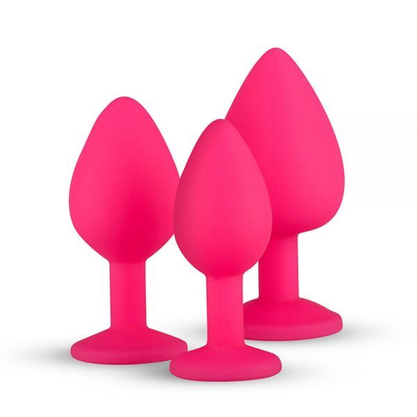 Набор анальных пробок Anal Diamond plug,  Pink