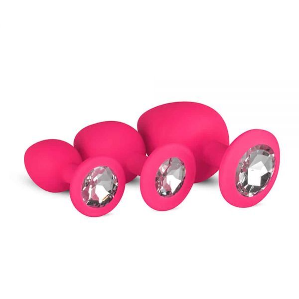 Набор анальных пробок Anal Diamond plug,  Pink