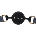 Кляп шар силіконовий NS Novelties Bondage Couture Ball, чорно-синій