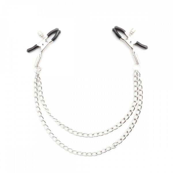 Зажимы для сосков c двойной цепочкой Loveshop Double Chain