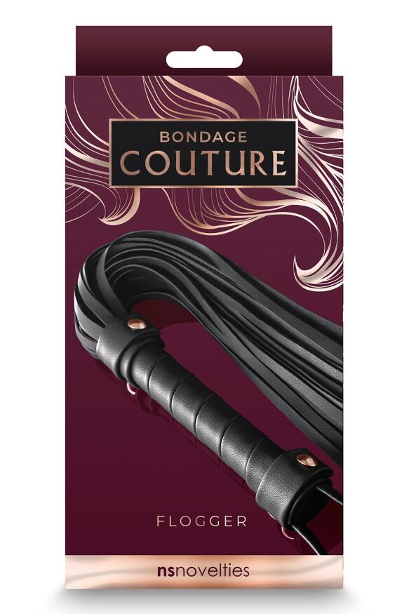 Флоггер NS Novelties BONDAGE COUTURE FLOGGER BLACK