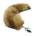 Анальная пробка L лисий хвост DS Fetish Anal plug L fox tail natural fox