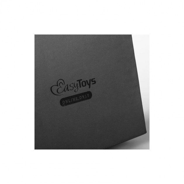 Страпон рельефный на ремнях Easytoys, силиконовый, черный, 14.5 х 2.9 см